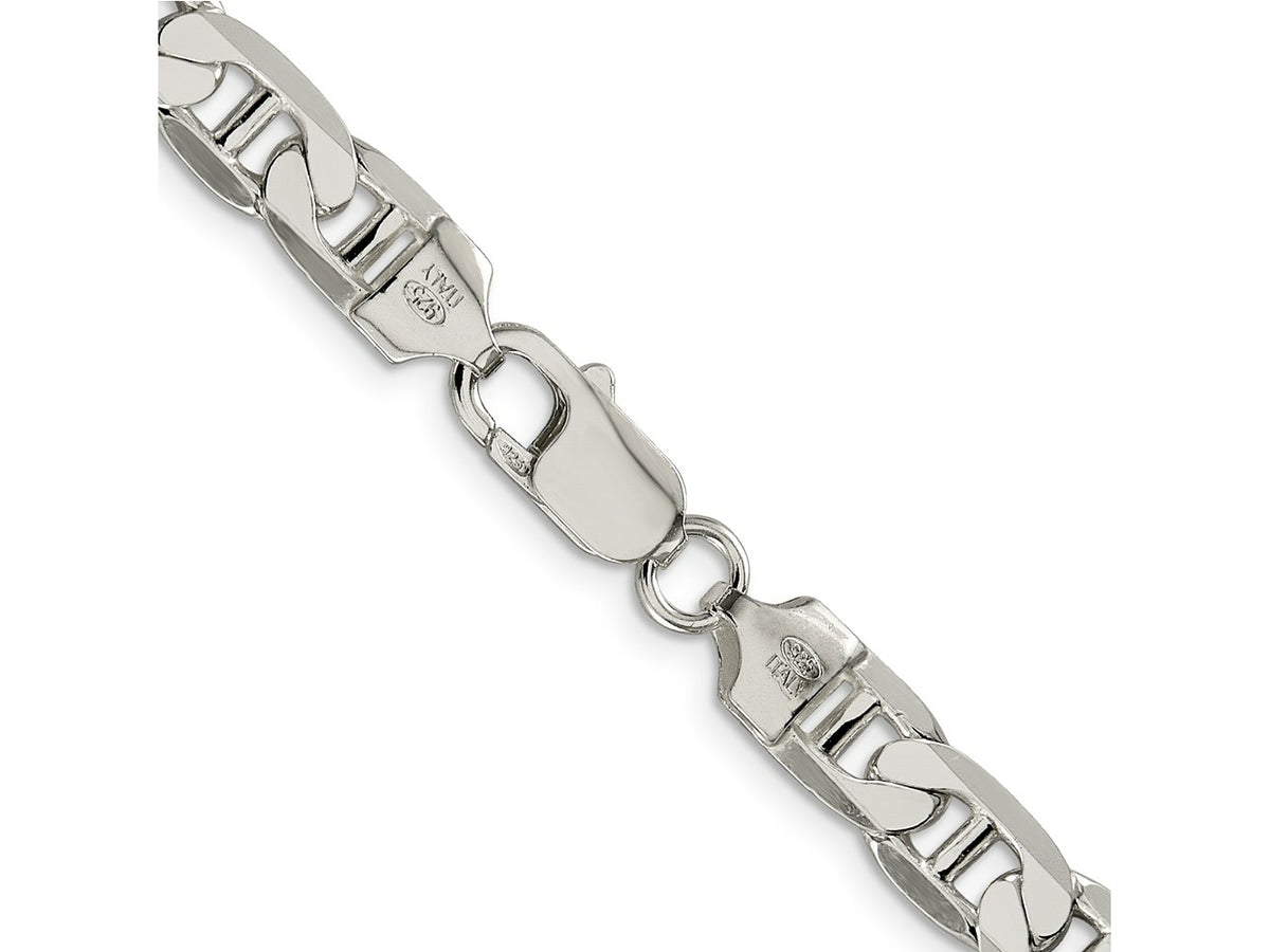 FJC Finejewelers 925 Sterling Silver Flat Anchor Bracelet Chain 9 Inches x 7 mm