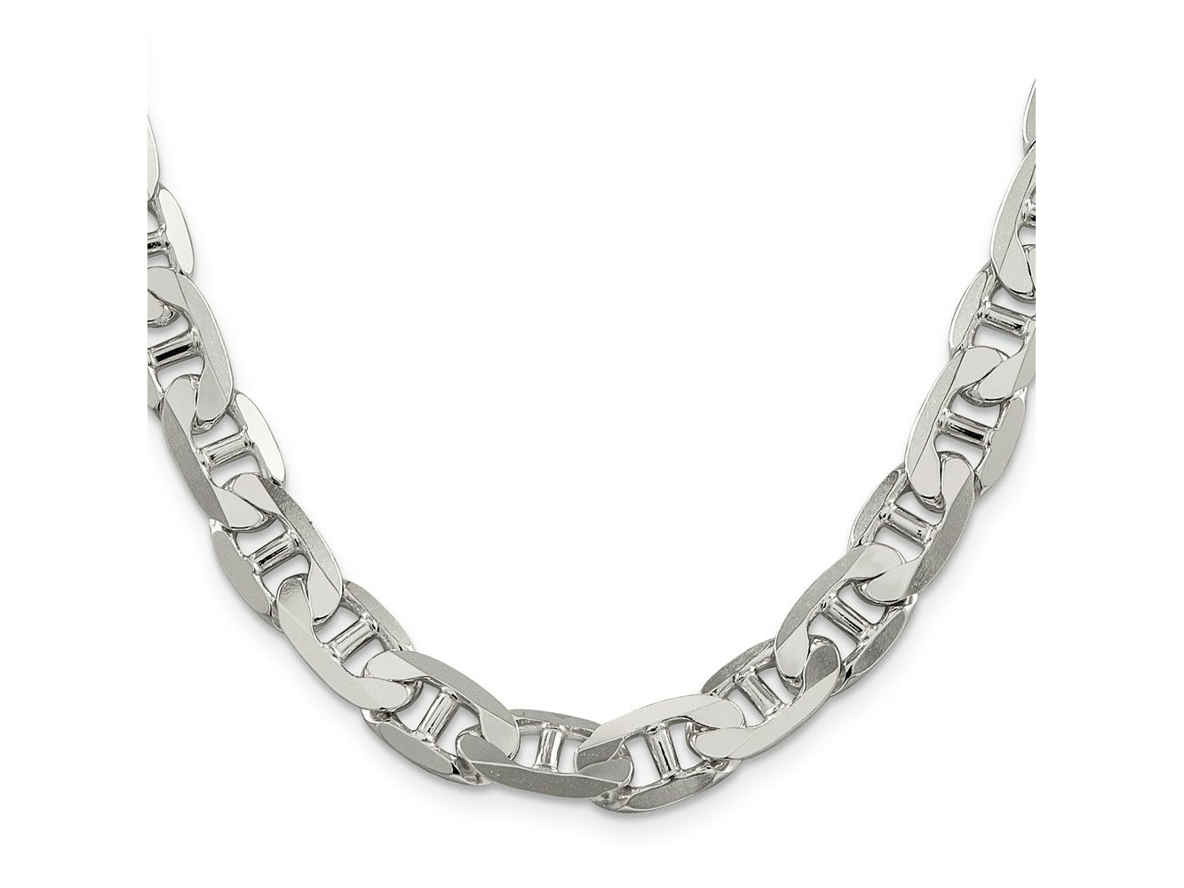 FJC Finejewelers 925 Sterling Silver Flat Anchor Chain 24 Inches x 9.5 mm