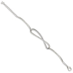 FJC Finejewelers 925 Sterling Silver CZ Bracelet  CZ Polished Infinity Symbol Bracelet 7 Inches x 9.88 mm