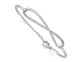 FJC Finejewelers 925 Sterling Silver CZ Bracelet  CZ Polished Infinity Symbol Bracelet 7 Inches x 9.88 mm