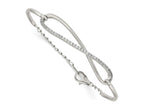 FJC Finejewelers 925 Sterling Silver CZ Bracelet  CZ Polished Infinity Symbol Bracelet 7 Inches x 9.88 mm