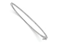 FJC Finejewelers 925 Sterling Silver Rhodium Plated CZ Hinged Bangle 1.55 mm