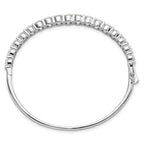 FJC Finejewelers 925 Sterling Silver Rhodium Plated CZ Hinged Bangle 5.4 mm