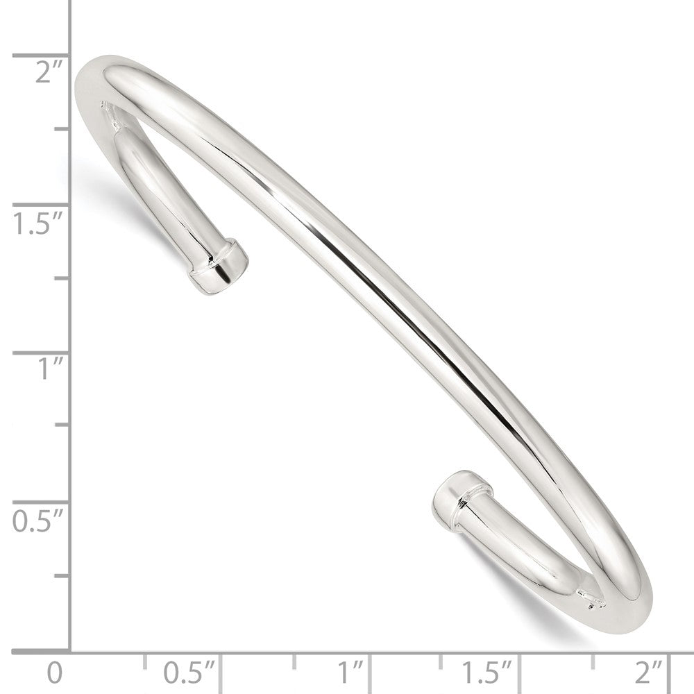 FJC Finejewelers 925 Sterling Silver Polished Cuff Bangle 5.5 mm