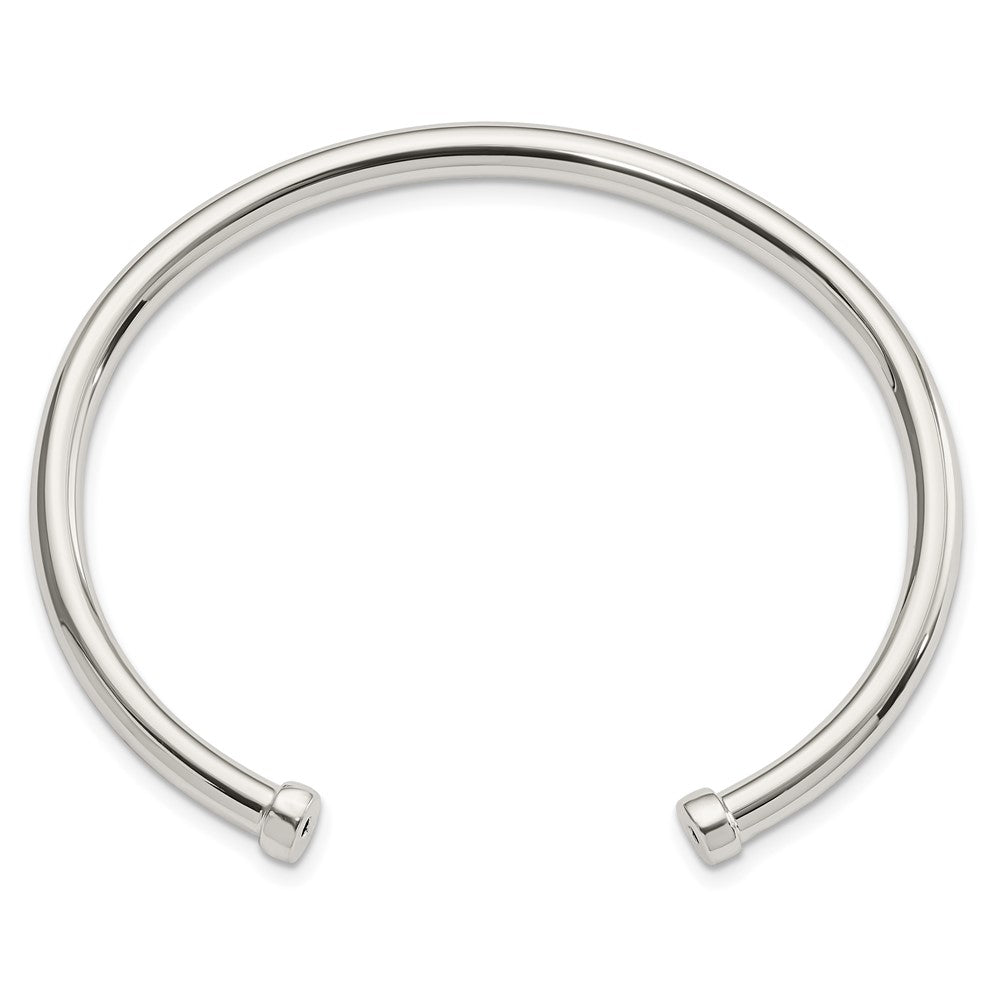 FJC Finejewelers 925 Sterling Silver Polished Cuff Bangle 5.5 mm