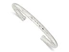 FJC Finejewelers 925 Sterling Silver Polished Textured Cuff Bangle