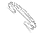FJC Finejewelers 925 Sterling Silver Fancy d Polished Three Line Cuff Bangle 7.75 Inches x 10.75 mm