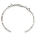 FJC Finejewelers 925 Sterling Silver Polished Wavy Cuff Bangle 7.5 Inches x 14 mm