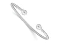 FJC Finejewelers 925 Sterling Silver Fancy Twisted with 1 Thread Ball Cuff Bangle 7.5 Inches x 7 mm