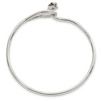 FJC Finejewelers 925 Sterling Silver Polished Flower Catch Bangle 2.38 mm