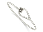 FJC Finejewelers 925 Sterling Silver Polished Flower Catch Bangle 2.38 mm