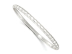 FJC Finejewelers 925 Sterling Silver Textured Slip-on Bangle 4 mm