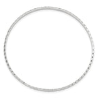 FJC Finejewelers 925 Sterling Silver Polished Textured Slip-on Bangle 2.5 mm