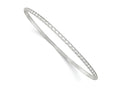 FJC Finejewelers 925 Sterling Silver Polished Textured Slip-on Bangle 2.5 mm