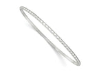 FJC Finejewelers 925 Sterling Silver Polished Textured Slip-on Bangle 2.5 mm