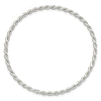 FJC Finejewelers 925 Sterling Silver Polished and Textured Twisted Slip-on Bangle 8 Inches x 3 mm