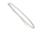 FJC Finejewelers 925 Sterling Silver Polished and Textured Twisted Slip-on Bangle 8 Inches x 3 mm