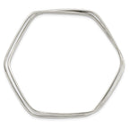 FJC Finejewelers 925 Sterling Silver Polished 2 Hexagon Shape Slip On Bangle 2.75 mm