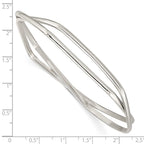FJC Finejewelers 925 Sterling Silver Polished 2 Hexagon Shape Slip On Bangle 2.75 mm