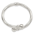 FJC Finejewelers 925 Sterling Silver Polished Twist Patterned Hinged Bangle 6.2 mm