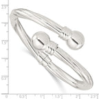 FJC Finejewelers 925 Sterling Silver Polished Twist Patterned Hinged Bangle 6.2 mm