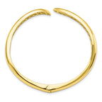 FJC Finejewelers 925 Sterling Silver Gold-tone Polished Wavy Hinged Bangle