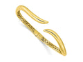FJC Finejewelers 925 Sterling Silver Gold-tone Polished Wavy Hinged Bangle