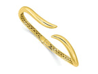 FJC Finejewelers 925 Sterling Silver Gold-tone Polished Wavy Hinged Bangle