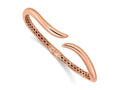 FJC Finejewelers 925 Sterling Silver Rose-tone Polished Wavy Hinged Bangle