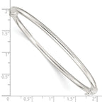FJC Finejewelers 925 Sterling Silver Polished Hinged Bangle 2.95 mm