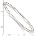 FJC Finejewelers 925 Sterling Silver Polished Hinged Bangle 4 mm