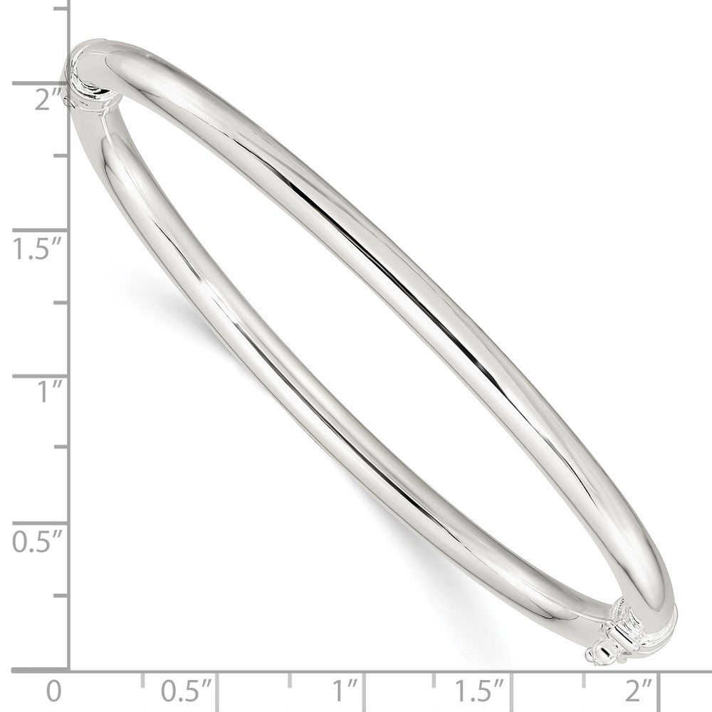 FJC Finejewelers 925 Sterling Silver Polished Hinged Bangle 4 mm
