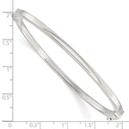 FJC Finejewelers 925 Sterling Silver Polished Flat Hinged Bangle 3 mm
