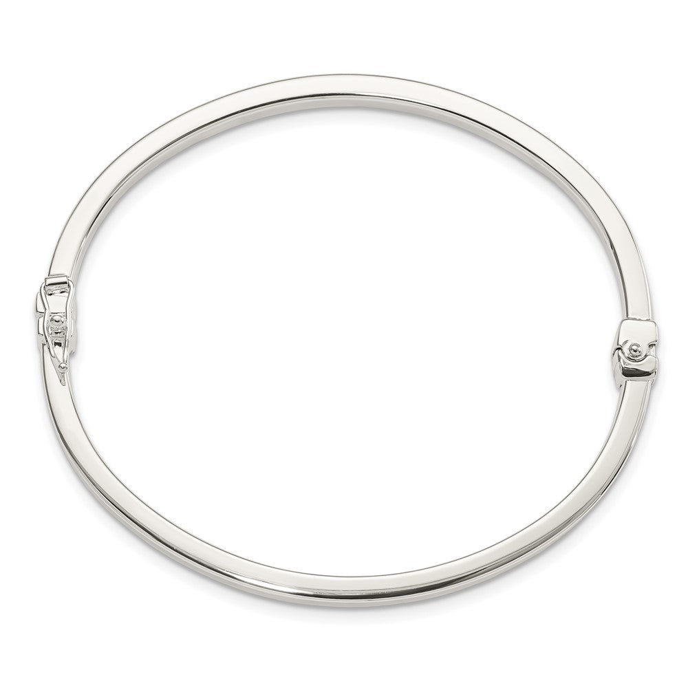 FJC Finejewelers 925 Sterling Silver Polished Flat Hinged Bangle 3 mm