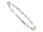 FJC Finejewelers 925 Sterling Silver Polished Flat Hinged Bangle 3 mm
