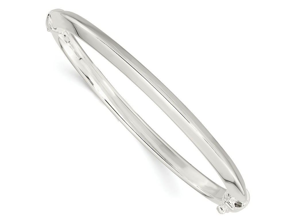 FJC Finejewelers 925 Sterling Silver Polished Hinged Bangle 4.5 mm
