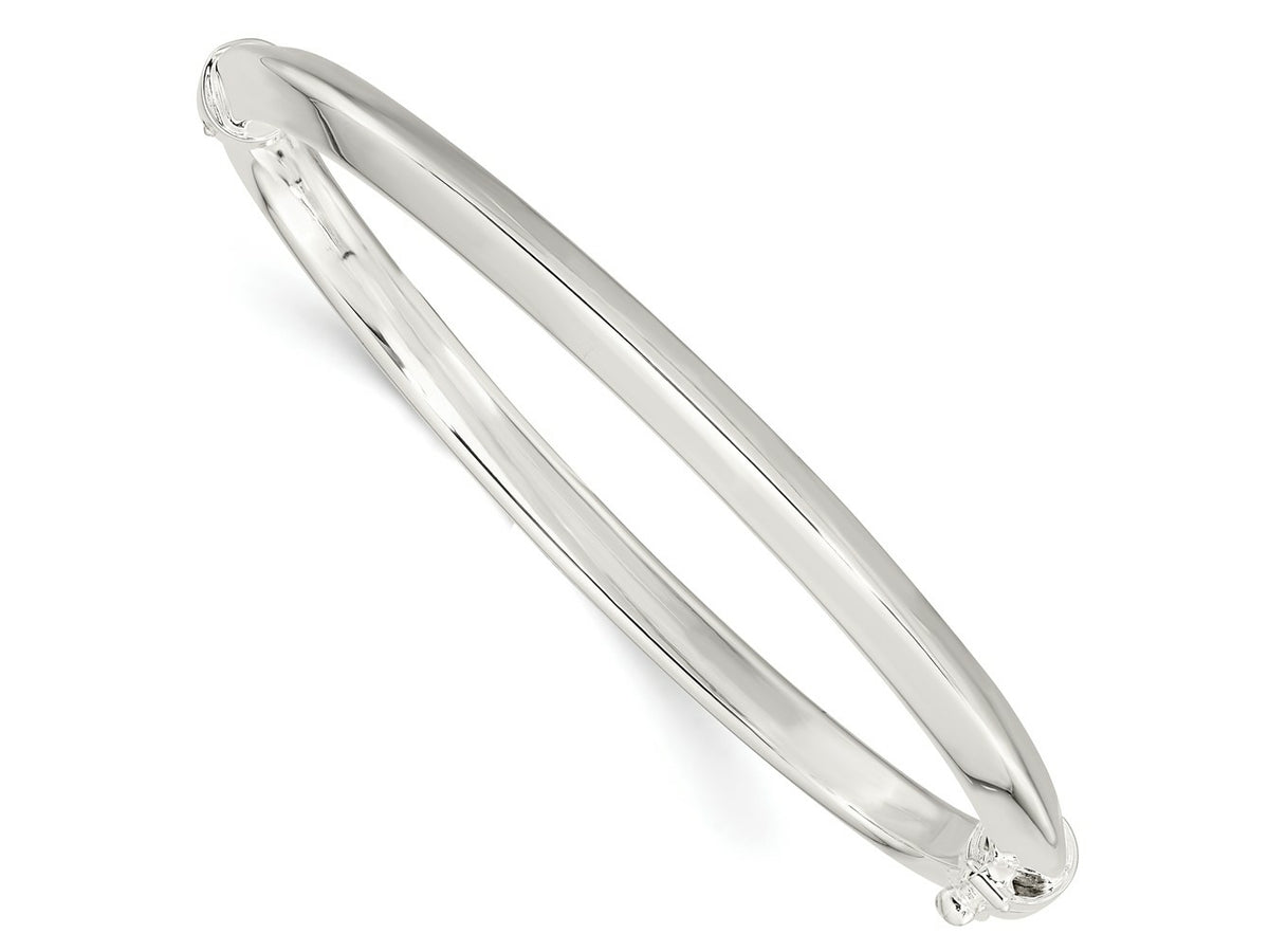 FJC Finejewelers 925 Sterling Silver Polished Hinged Bangle 4.5 mm