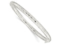 FJC Finejewelers 925 Sterling Silver Polished Textured Hinged Bangle 4.88 mm