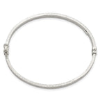 FJC Finejewelers 925 Sterling Silver Polished Greek Key Design Hinged Bangle 3.9 mm