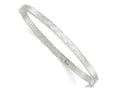 FJC Finejewelers 925 Sterling Silver Polished Greek Key Design Hinged Bangle 3.9 mm