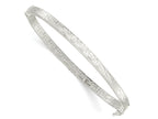 FJC Finejewelers 925 Sterling Silver Polished Greek Key Design Hinged Bangle 3.9 mm