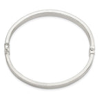FJC Finejewelers 925 Sterling Silver Polished and Textured Hinged Bangle 6.17 mm