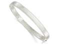 FJC Finejewelers 925 Sterling Silver Polished and Textured Hinged Bangle 6.17 mm