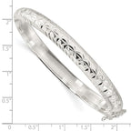 FJC Finejewelers 925 Sterling Silver Polished and Bright Cut Hinged Bangle 7.25 mm