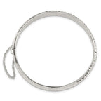 FJC Finejewelers 925 Sterling Silver Polished and Bright Cut Hinged Bangle 7.25 mm
