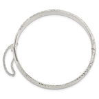 FJC Finejewelers 925 Sterling Silver Polished and Bright Cut Hinged Bangle 7.25 mm