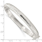 FJC Finejewelers 925 Sterling Silver Polished and Bright Cut Hinged Bangle 7.25 mm