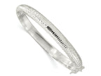 FJC Finejewelers 925 Sterling Silver Polished and Bright Cut Hinged Bangle 7.25 mm