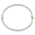 FJC Finejewelers 925 Sterling Silver Sterling Sliver Polished Twisted Hinged Bangle 3 mm