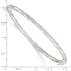 FJC Finejewelers 925 Sterling Silver Sterling Sliver Polished Twisted Hinged Bangle 3 mm